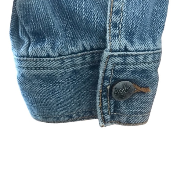 Jade Rocks Button Up Western Denim Jacket Size Large - Picture 7 of 7